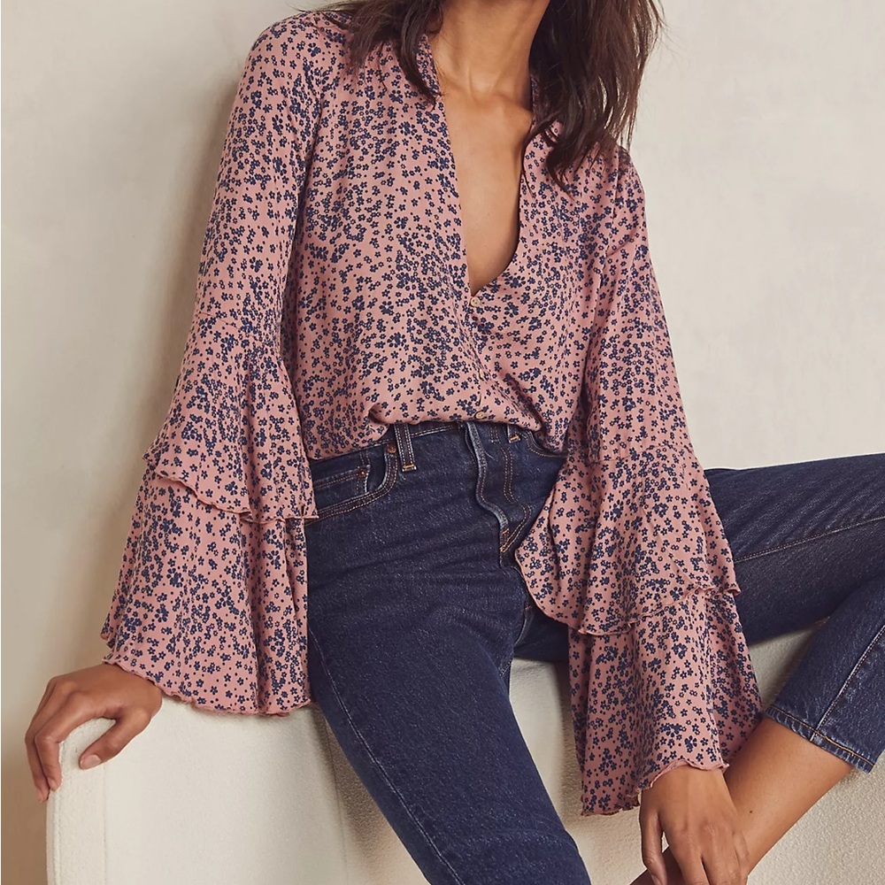 Free People Ditsy Floral Bodysuit